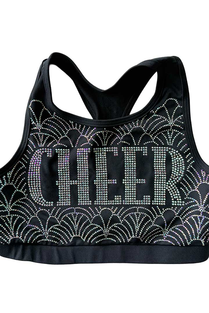 BlackRhinestone Bra