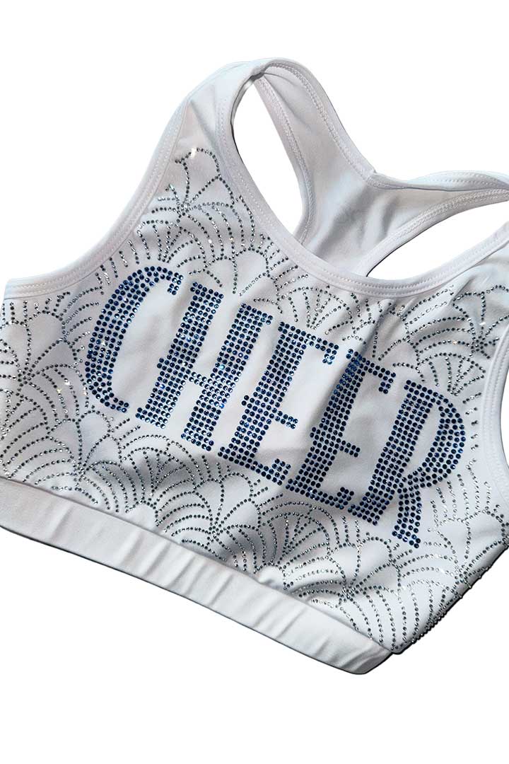 Cheer Rhinestone Sports Bra