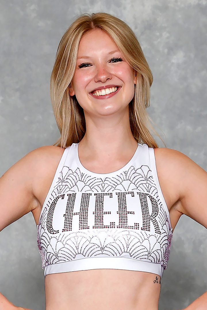 Cheer Rhinestone Sports Bra