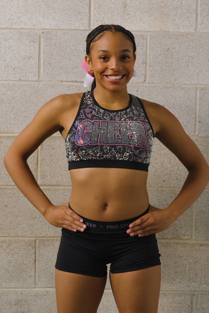 C4TC Rhinestone Sports Bra