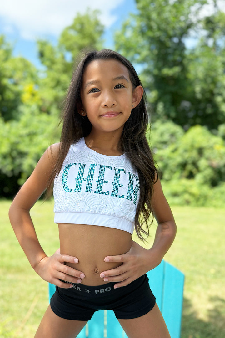 Cheer Rhinestone Sports Bra