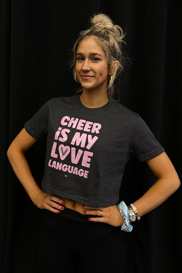 Cheer is My Love Language Crop T-shirt