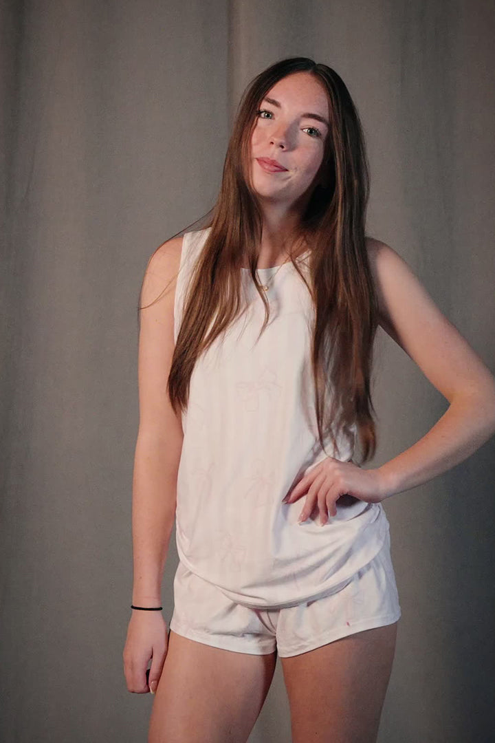 Bow Pajama Short + Tank Set