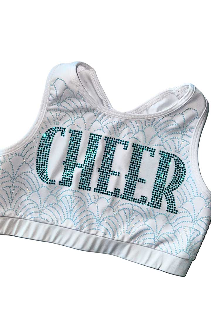 Cheer Rhinestone Sports Bra