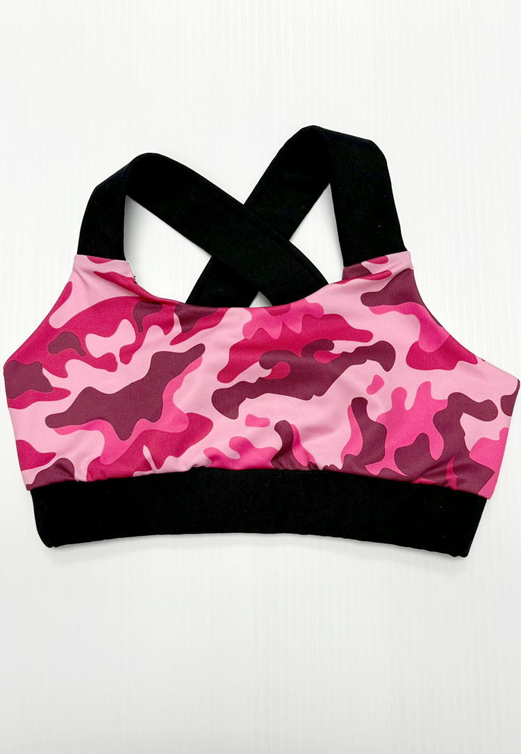 Pink Camo X-Back Bra