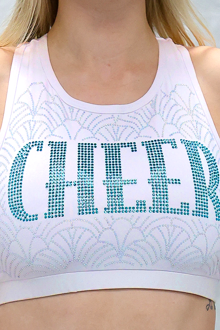 Cheer Rhinestone Sports Bra
