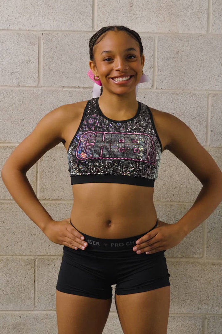 C4TC Rhinestone Sports Bra