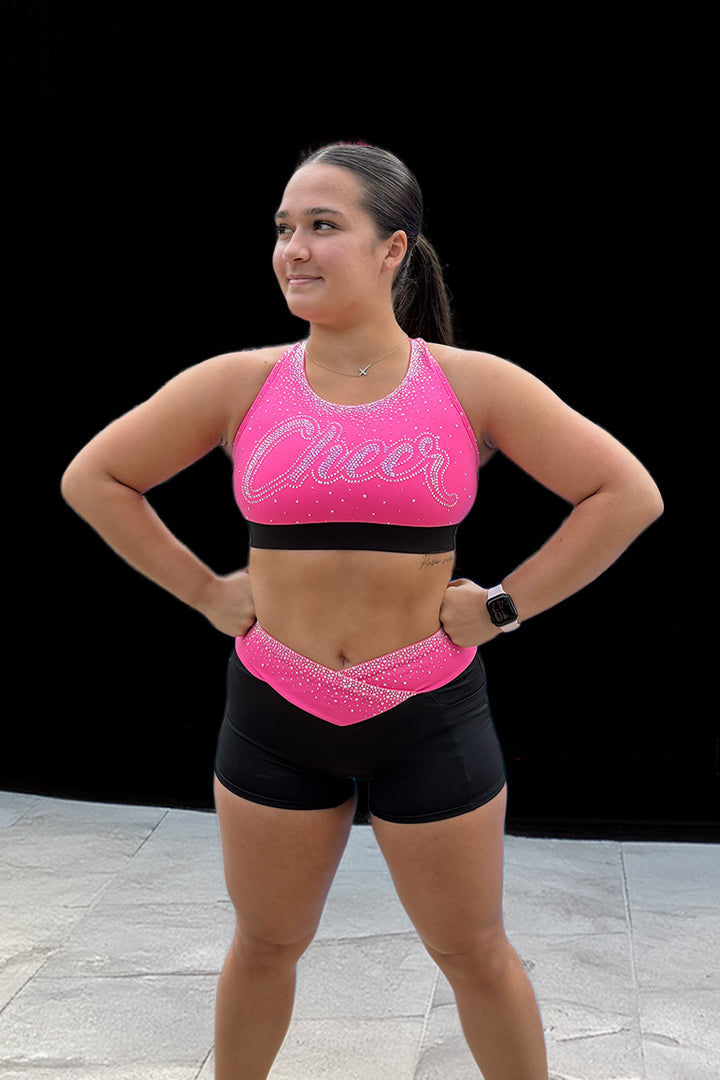 Pink and Black Bra