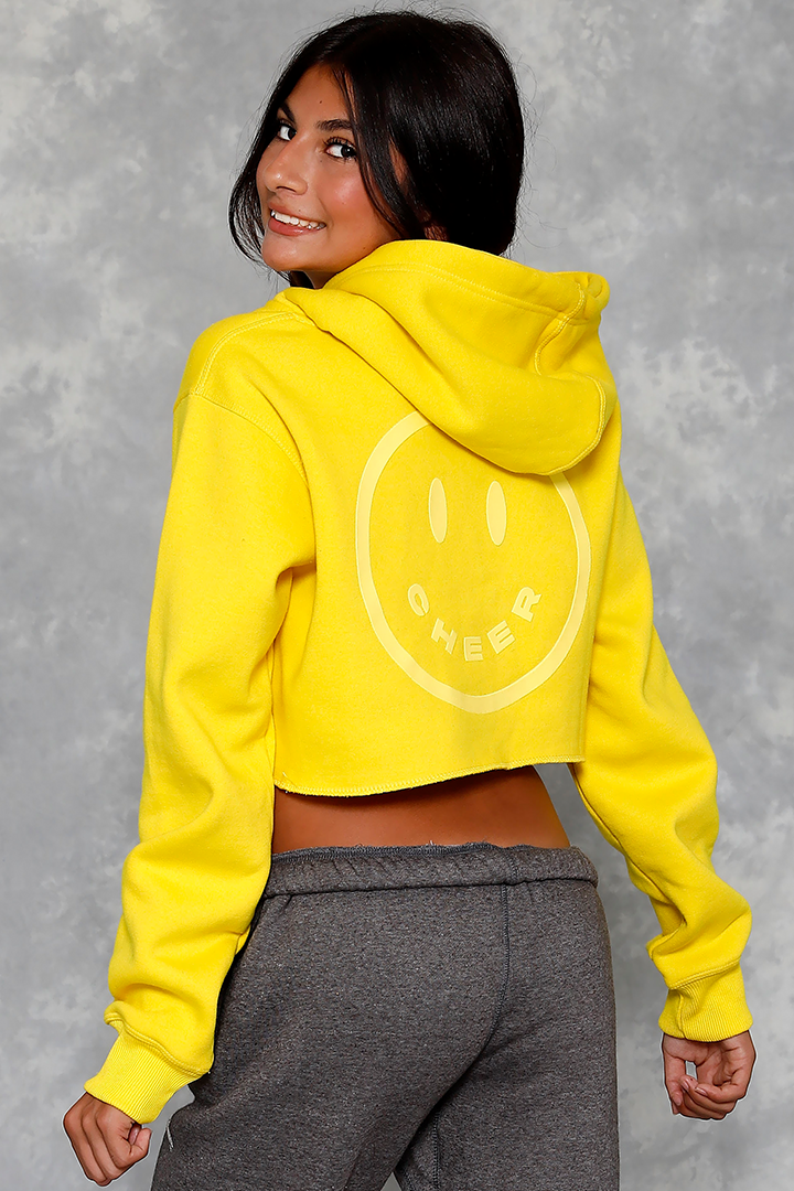 Pretty Smiley Face Crop Hoodie
