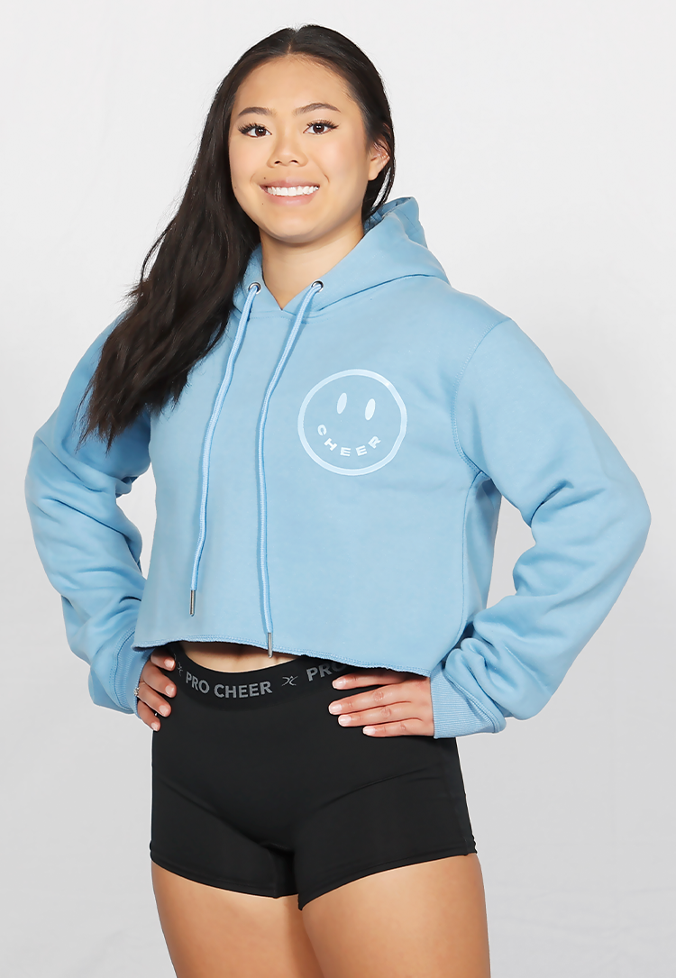 Pretty Smiley Face Crop Hoodie