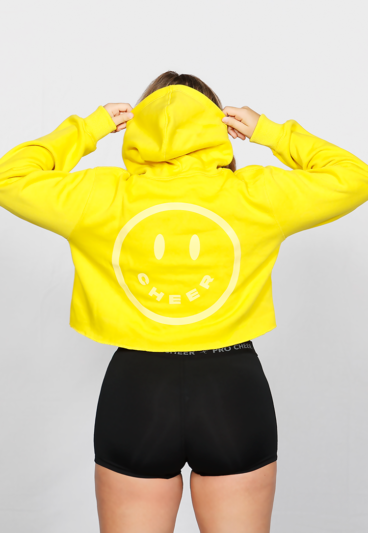 Pretty Smiley Face Crop Hoodie