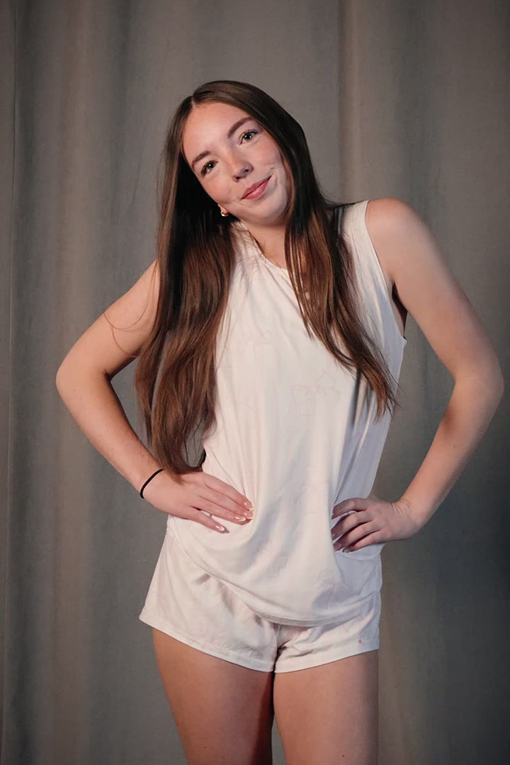 Bow Pajama Short + Tank Set