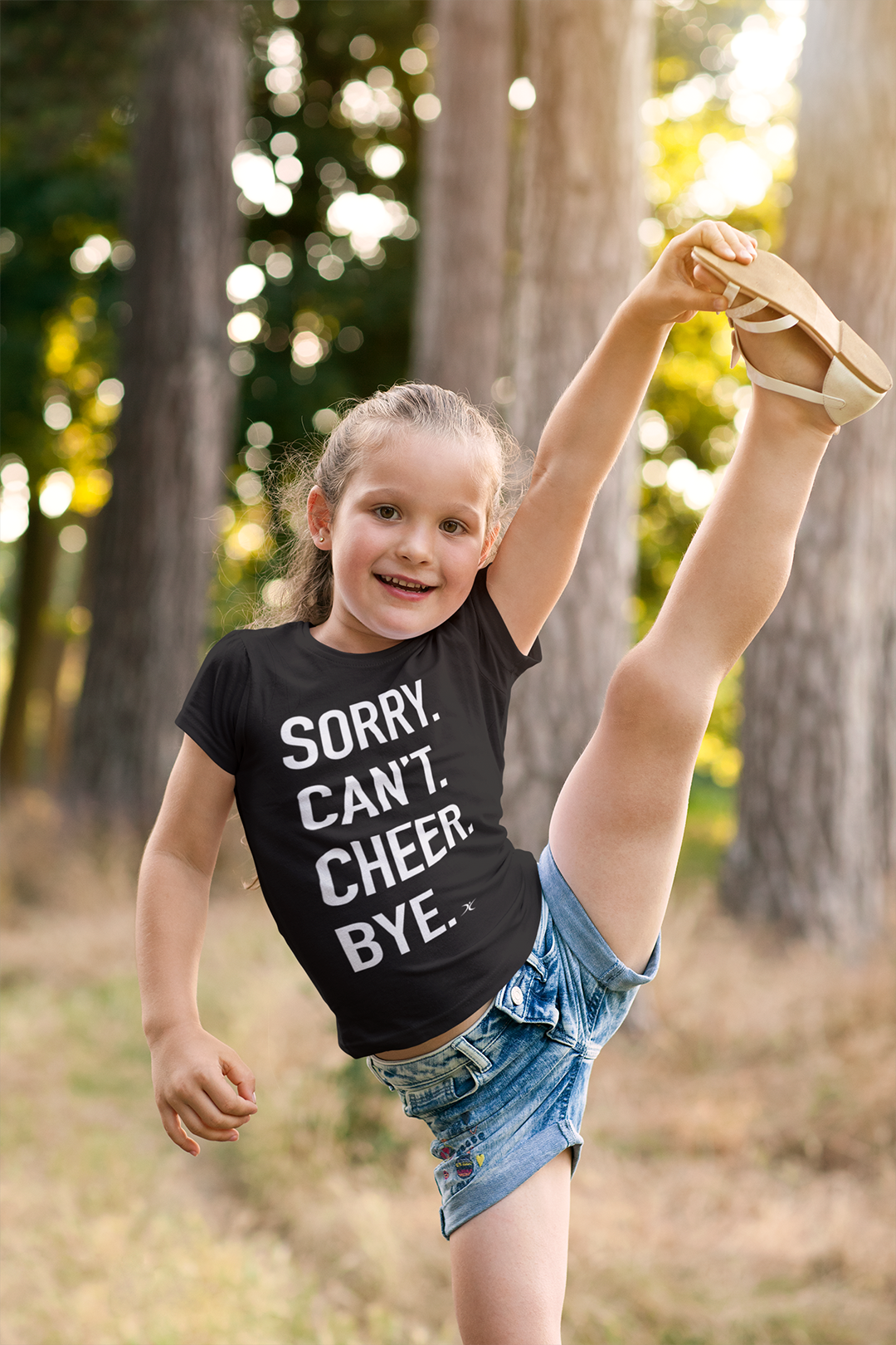 "Sorry. Can't. Cheer. Bye." T-Shirt