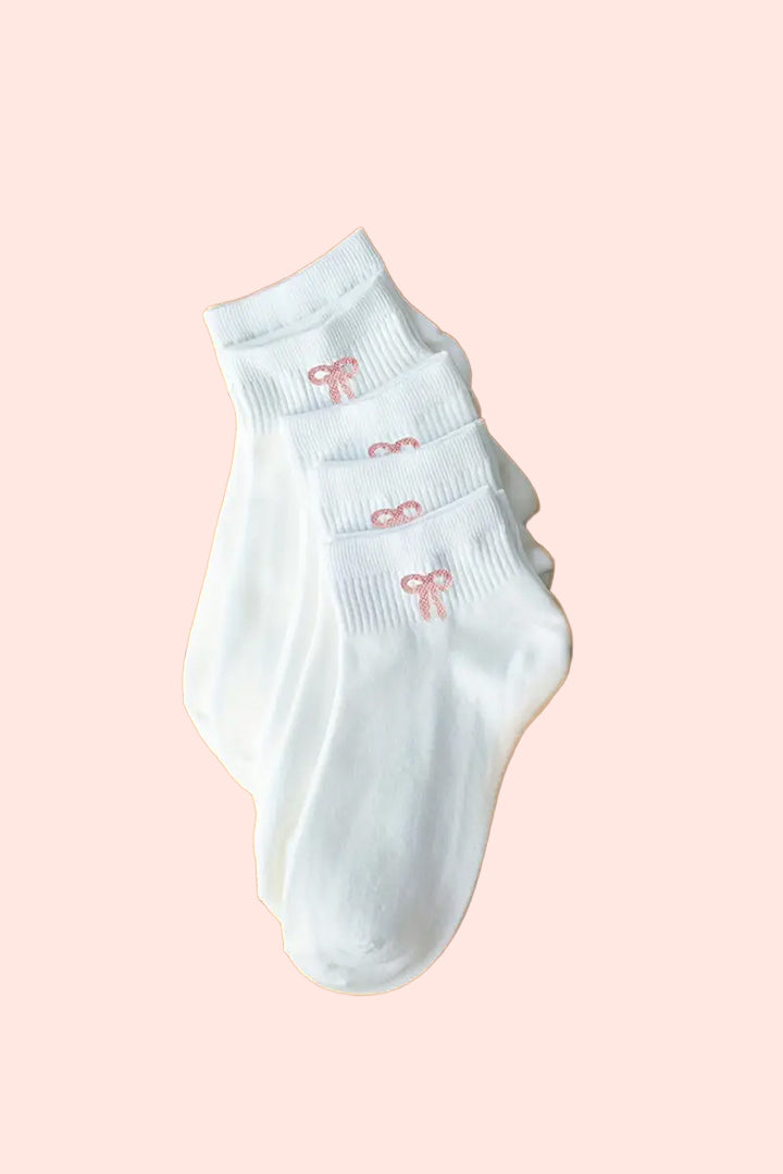 Pro Cheer Bow Ankle Socks